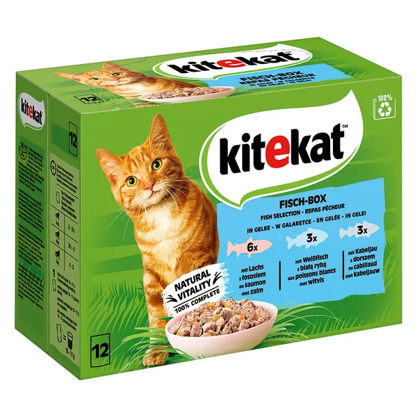 Kitekat Multipack Pack poisson en gelée 12 x 85 g