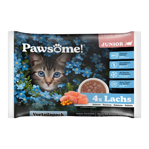 Lot Pawsome Junior 8 x 85 g pour chaton