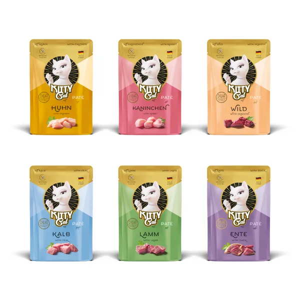 Lot KITTY Cat 24 x 85 g pour chat - lot mixte (6 variétés)