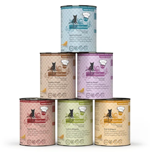 Lot catz finefood Ragoût 24 x 380 g pour chat - lot mixte (5 variétés)