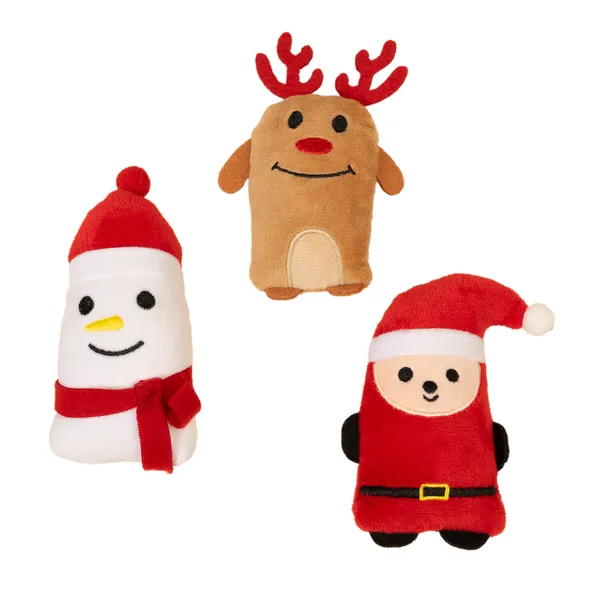 TIAKI Set de coussins de jeu de Noël pour chats pack de 3