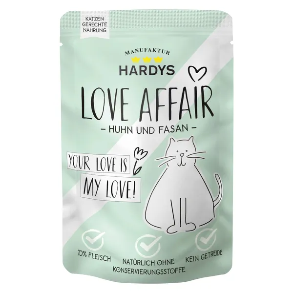 Hardys LOVE AFFAIR 12 x 100 g pour chat - poulet, faisan