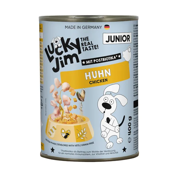 6x400g Lucky Jim Junior poulet pâté pour chien