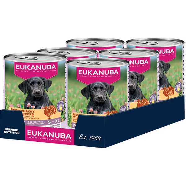 Eukanuba Puppy riche en dinde et carottes - 6 x 400 g