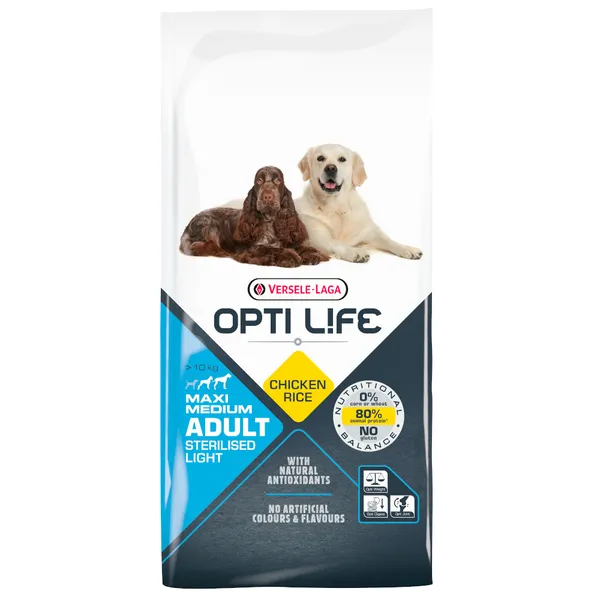Opti Life Adult Sterilised Light Medium & Maxi - Croquettes pour chien