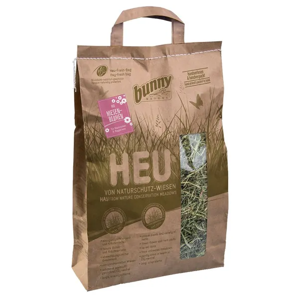 Foin de prairies naturelles Bunny pour rongeur et lapin - Foin pour rongeur et lapin