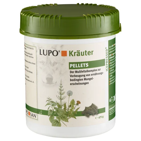 LUPO Kräuter en granulés pour chien - 4 x 675 g
