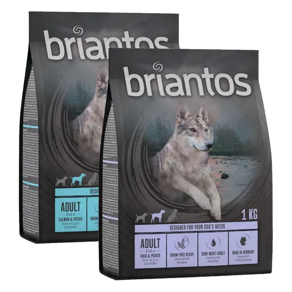 Briantos Adult saumon, pommes de terre SANS CEREALES - Croquettes pour chien