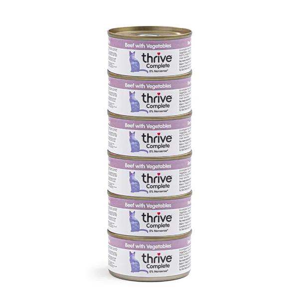 Thrive Complete 12 x 75 g pour chat - bœuf, légumes