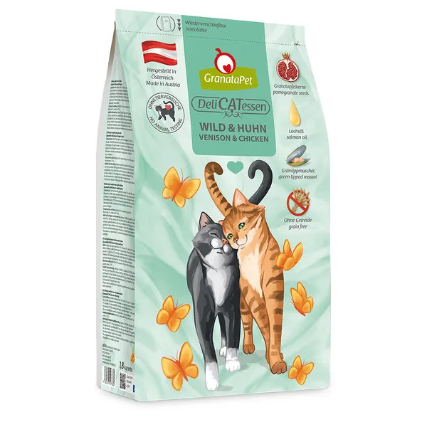 GranataPet DeliCatessen Adult gibier, poulet - Croquettes pour chat