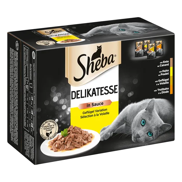 Multipack Sheba Délicatesse en sauce sélection à la volaille - Sachet pour chat