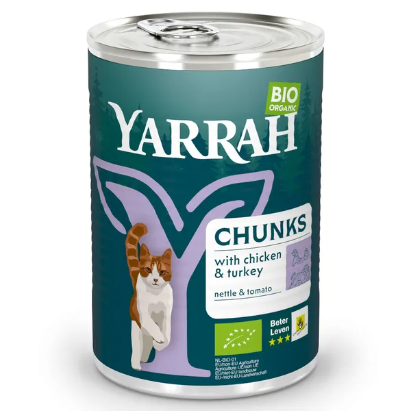 Poulet, dinde bouchées Yarrah - Nourriture pour Chat