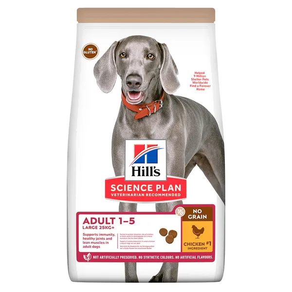 Hill's Science Plan Adult 1-5 No Grain Large, poulet - Croquettes pour chien