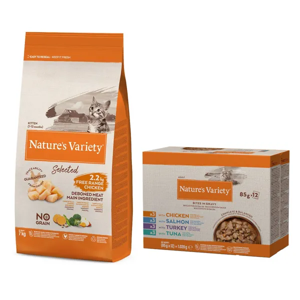 Nature's Variety Selected Kitten poulet élevé en plein air - Croquettes pour chat