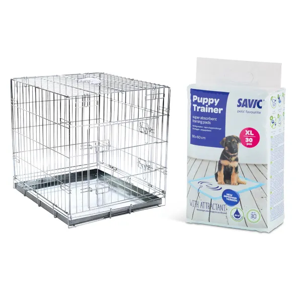 Cage de transport Double Door pour chien l 69 x P 109 x H 75 cm
