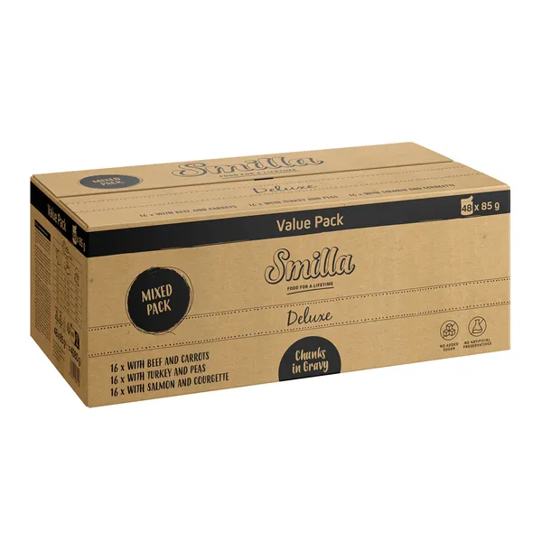 Smilla Deluxe Bouchées en sauce aux légumes pour chat - 48 x 85 g