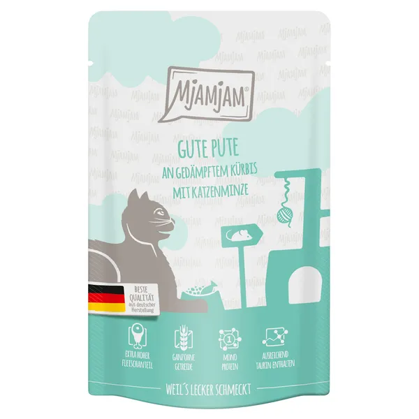 MjAMjAM 12 x 125 g pour chat - dinde, potiron