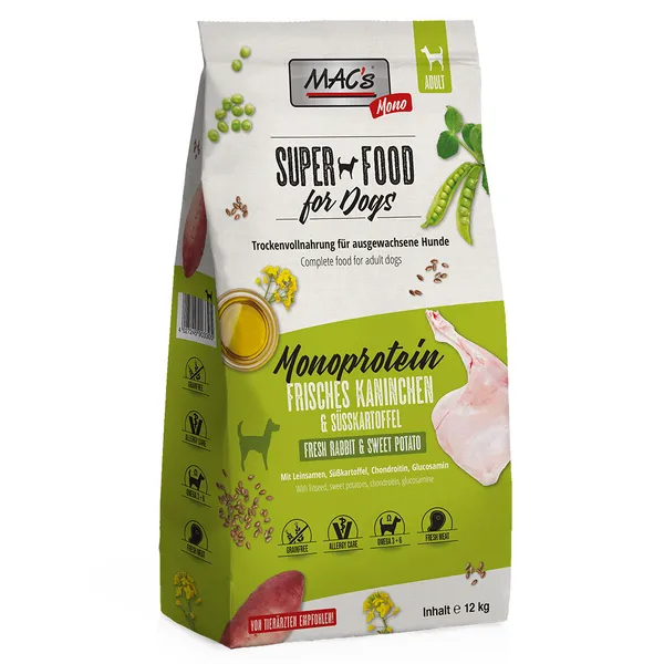 MAC's Mono lapin pour chien - 2 x 12 kg