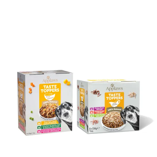 Applaws Taste Toppers en bouillon lot mixte - Pâtée pour chien