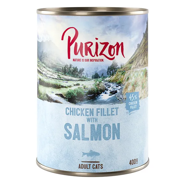 Purizon Adult sans céréales filet de poulet, saumon - Pâtée pour chat