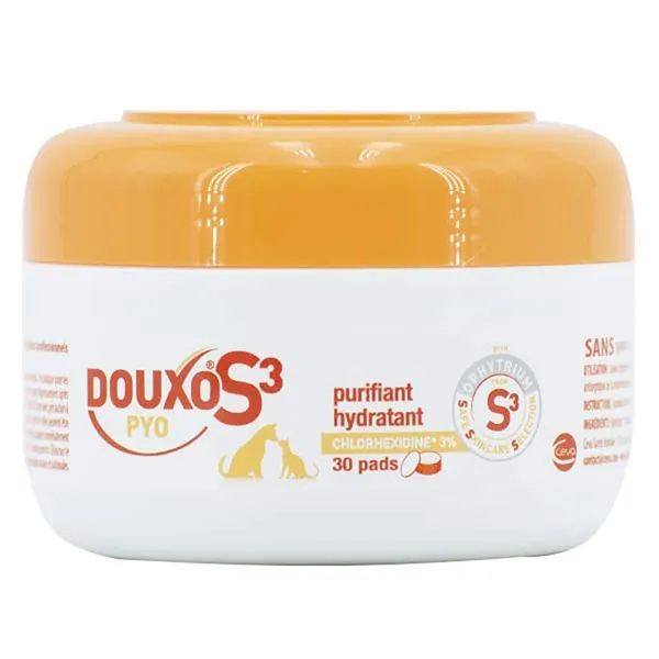 Disques de coton nettoyants Douxo Pyo pour chien et chat