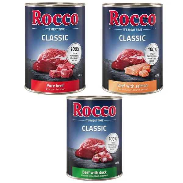Rocco Classic lot mixte exclusif au bœuf - Pâtée pour chien