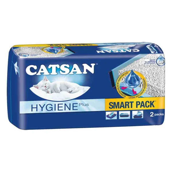 CATSAN Sac et litière 2-en1 prêt à poser 2 pcs