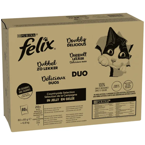 Mégapack Felix Tendres Effilés délicieux duos - Pâtée pour chat