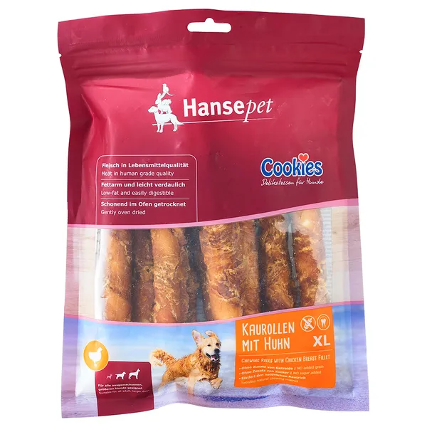 Hansepet Bâtonnets à mâcher XL poulet pour chien - 2 x 450 g