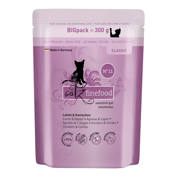 Lot catz finefood 24 x 300 g - agneau, lapin