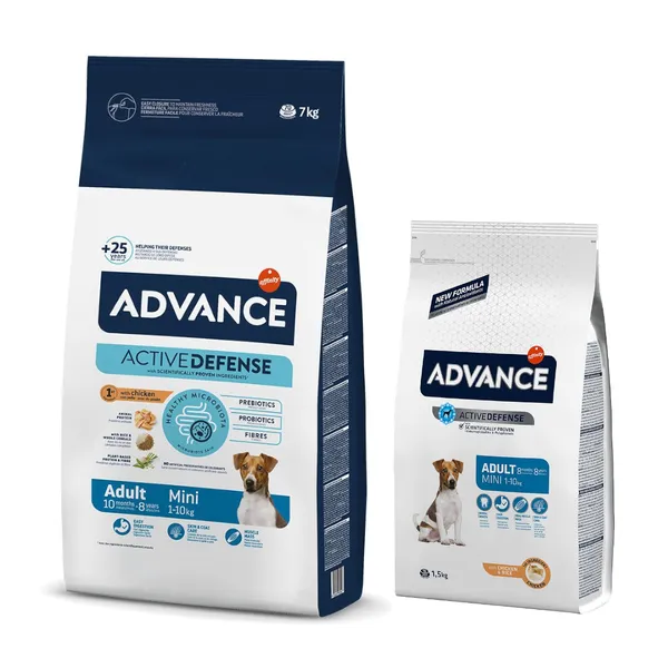 Advance Mini Adultes Poulet & Riz Pour Chiens 7 Kg