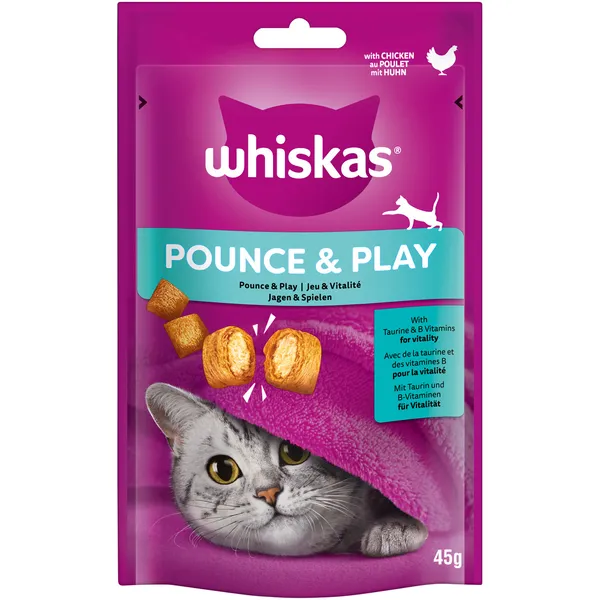 Friandises Whiskas Jeu et Vitalité au poulet, friandises pour chat