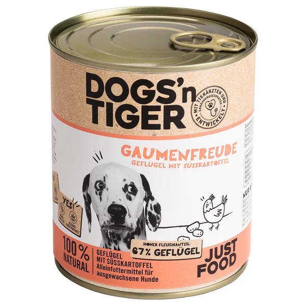 Lot Dogs’n Tiger Adult 12 x 800 g - volaille, patates douces