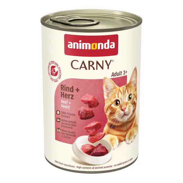 Adult bœuf, cœur Animonda Carny - Pâtée pour chat