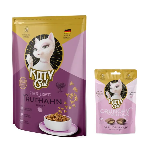 Kitty Cat Sterilised dinde pour chat – 2 x 800 g