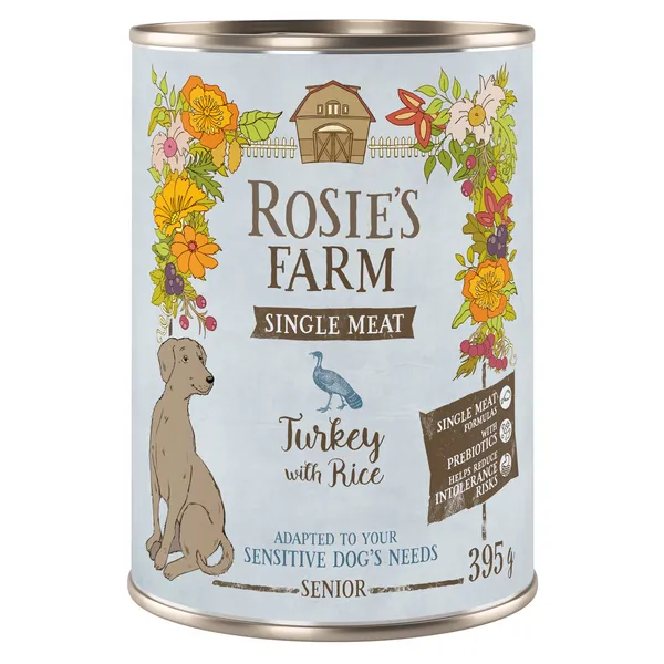 Rosie's Farm Single Meat Senior 6 x 395 g pour chien - dinde, riz