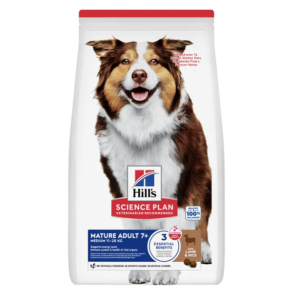 Mature Adult 7+ Medium agneau Croquettes Hill's Science Plan pour chien