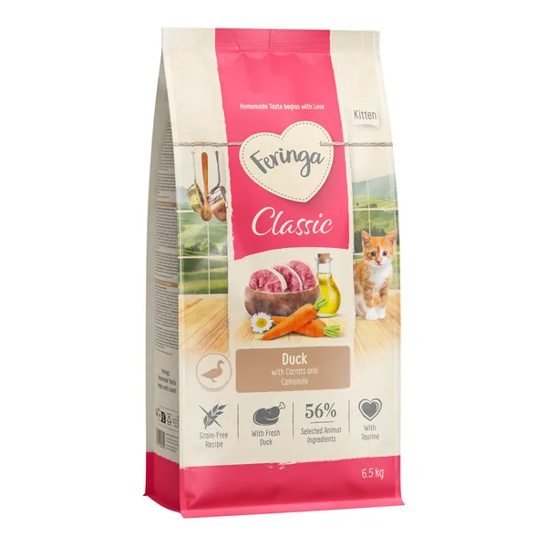 6,5kg Kitten canard Feringa - Croquettes pour chat