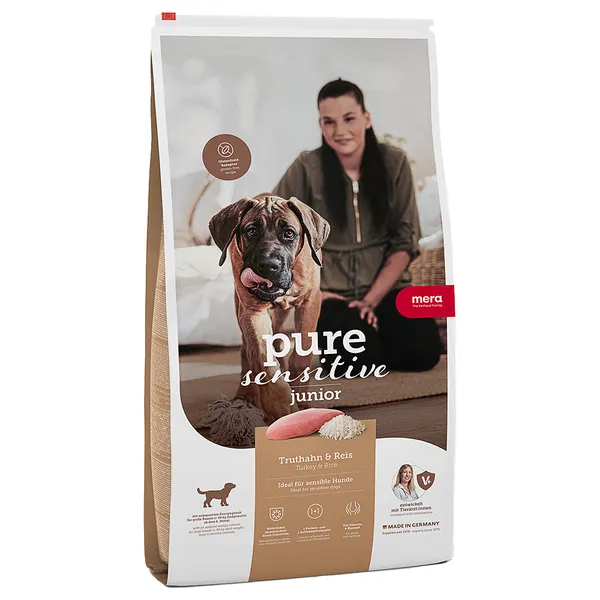 Pure sensitive Junior dinde, riz MERA pour chiot - Croquettes pour chien