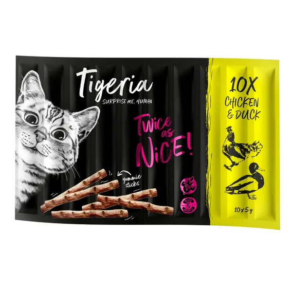 Tigeria Sticks poulet, canard - Friandises pour chat