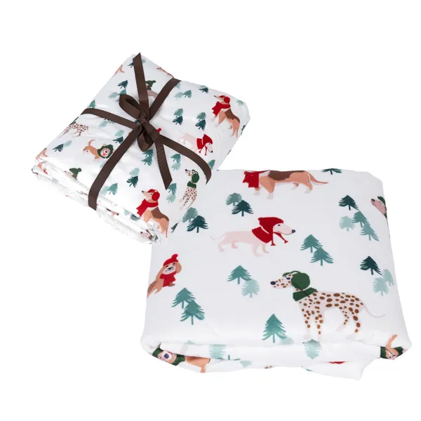Couverture Funny Winter Dogs de TIAKI - L 150 x l 130 cm