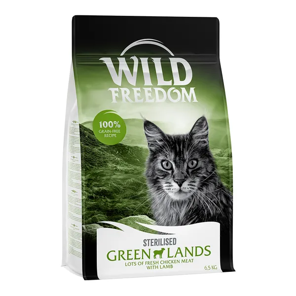 Wild Freedom Adult Green Lands Sterilised, agneau pour chat - sans céréales - 6,5 kg
