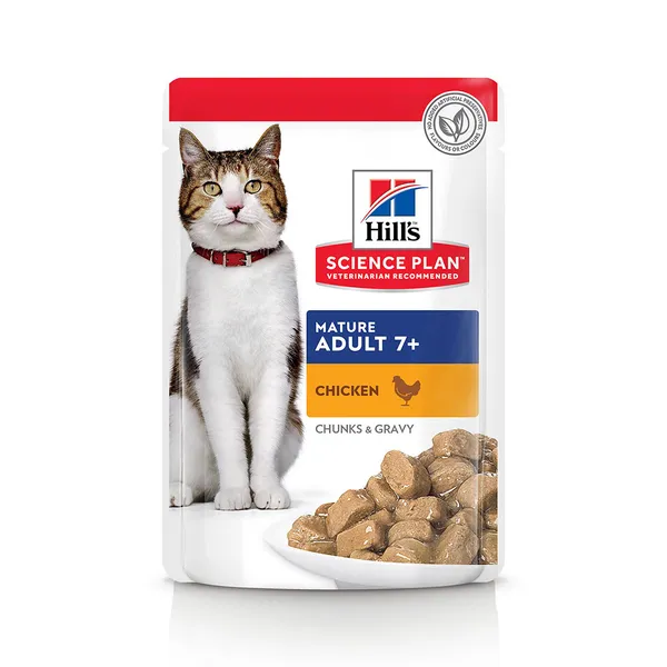 Mature Adult 7+ poulet Hill's Science Plan - Sachet pour chat