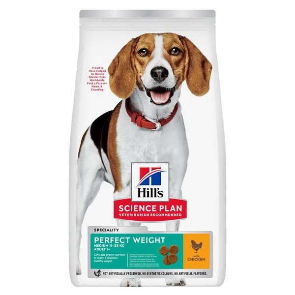 Adult 1+ Perfect Weight Medium, poulet, Hill's Science Plan