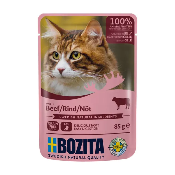 Bozita Bouchées en gelée bœuf - Pâtée pour chat