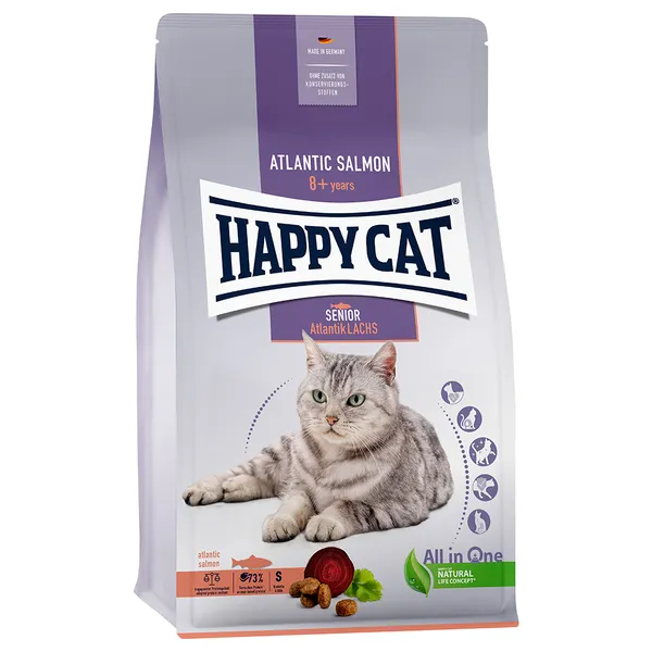 Happy Cat Senior saumon de l'Atlantique - Croquettes pour chat