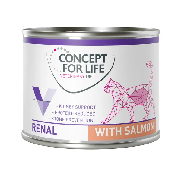 24x200g Veterinary Diet Renal Concept for Life saumon humide chat adulte