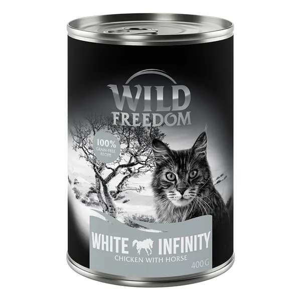 Wild Freedom Adult 6 x 400 g pour chat - White Infinity - poulet, cheval