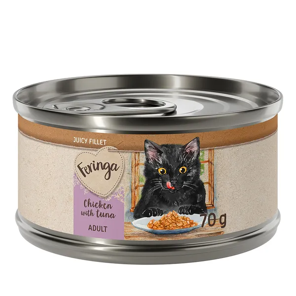 Feringa Filets juteux 12 x 70 g pour chat poulet, thon (12 x 70 g)