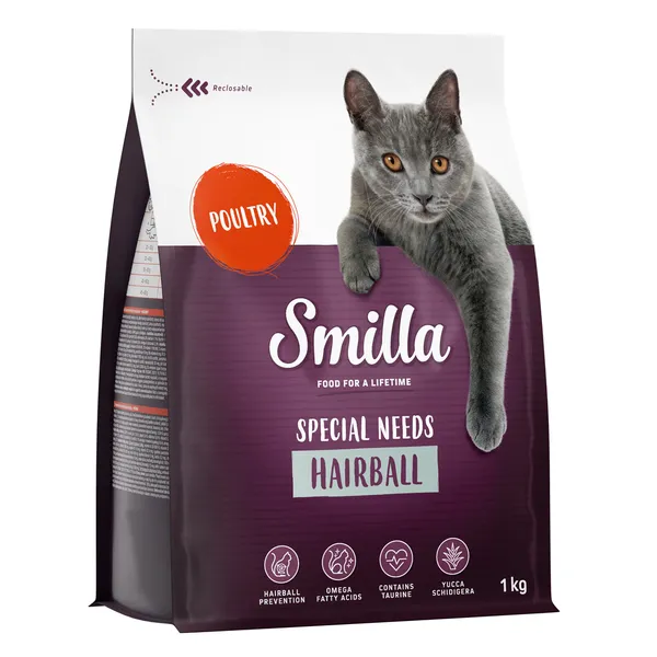 Smilla Hairball volaille pour chat - 1 kg